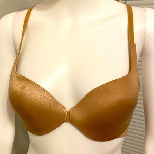 Victoria’s Secret Racerback Demi Bra Gold Tone Tan 34B